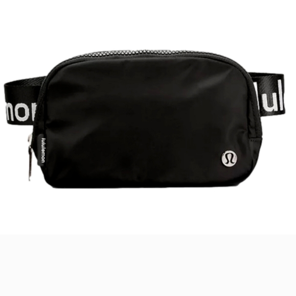 Lululemon Athletica Everywhere  Belt Bag 1L Black/White Strap - Picture 3 of 10